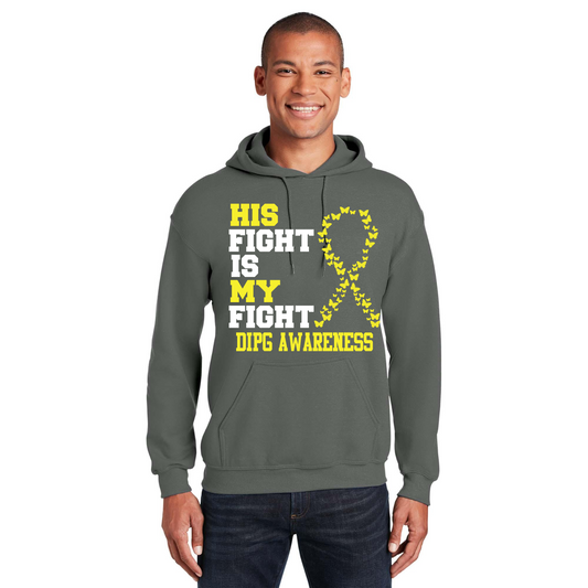 "His Fight Is My Fight" Hoodie ADULT